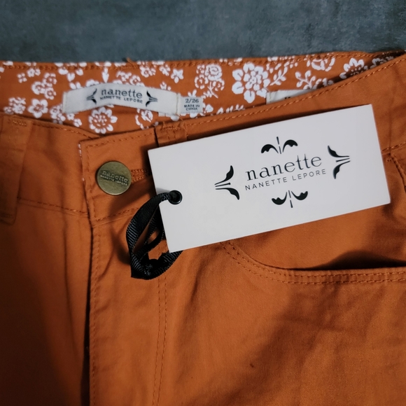 Nanette Lepore Hamilton Skinny Pants, Autumn Orange, Women's Size 2 - Picture 6 of 10